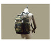 Fashion Camouflage Canvas And Leather Backpack