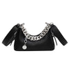 Niche Fashion Wide Shoulder Strap Messenger One Shoulder Underarm Chain Baguette Women's Bag
