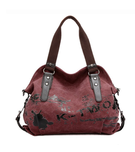 Canvas bag fashion lady shoulder bag graffiti printing bag female