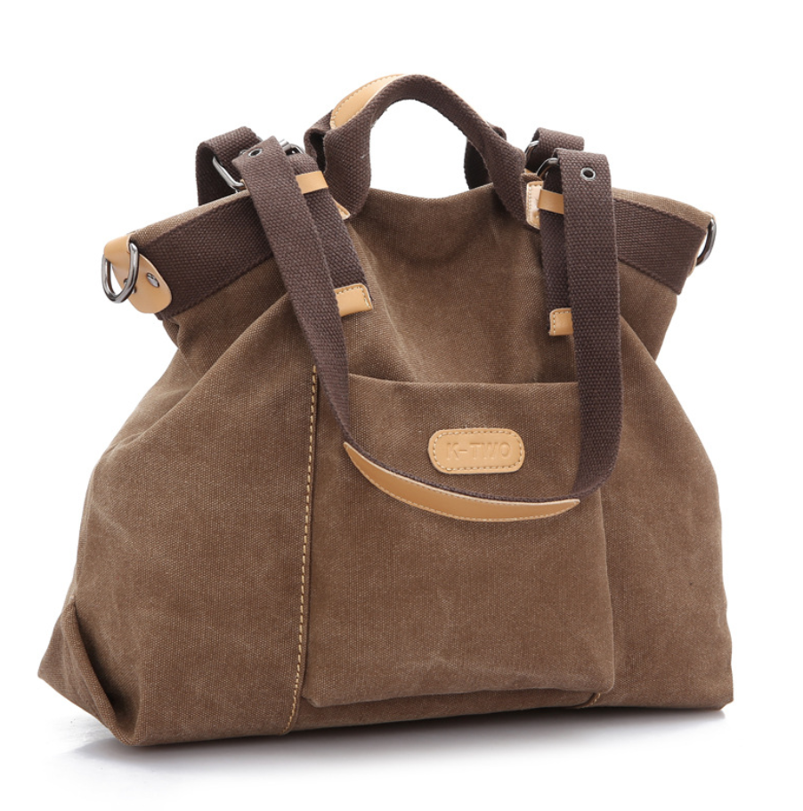 Vintage casual canvas bag student handbag