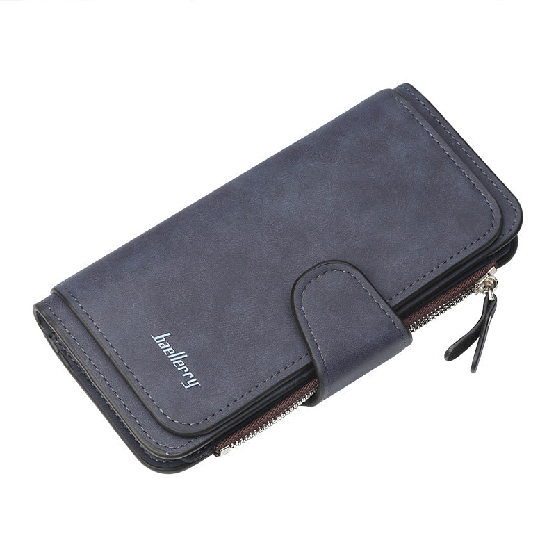 Long buckle ladies wallet clutch