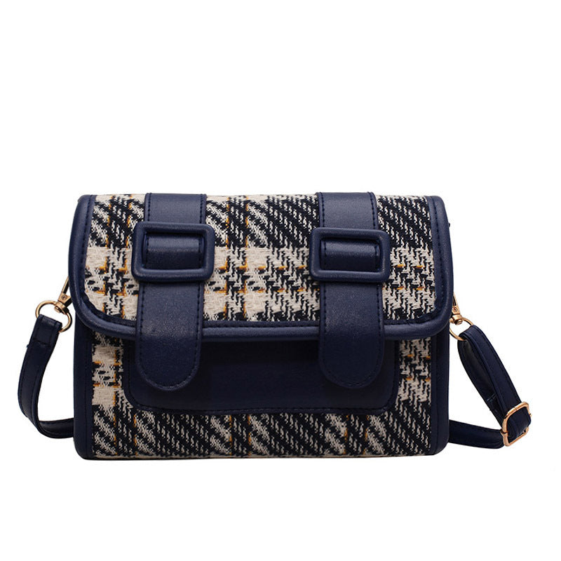 Women's Fashion Plaid Messenger Bag Casual One Shoulder