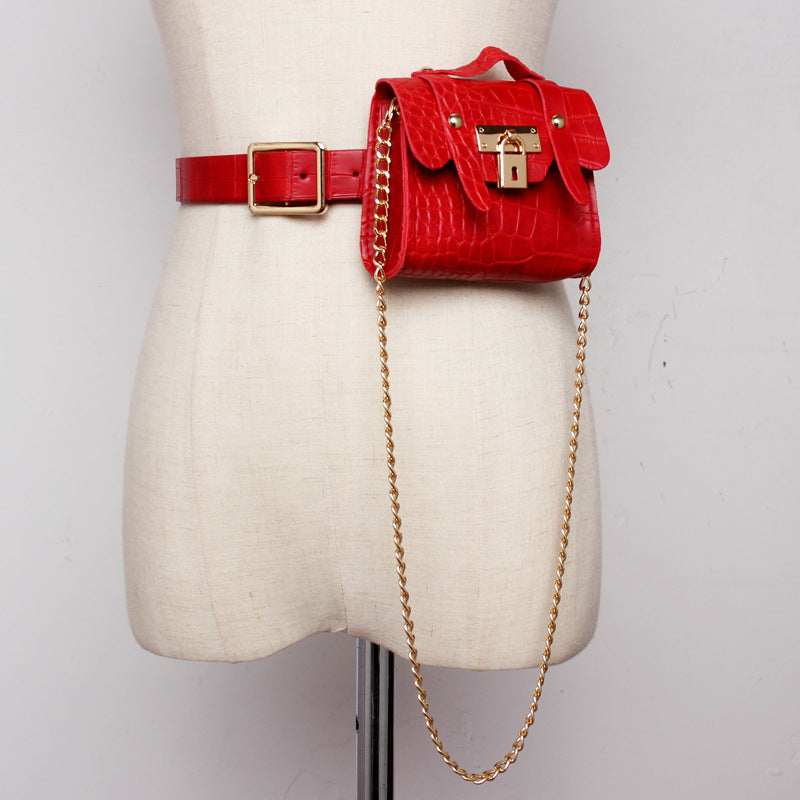 Vintage gold buckle lock buckle small bag