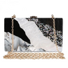 Acrylic hand dinner dress bag Luxury Marble Phone Clutch