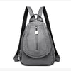 Soft leather woven backpack