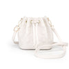 Cowhide Bucket Cloud Pearl Handbag