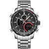 Men's Waterproof Dual Display Multifunction Sports Watch