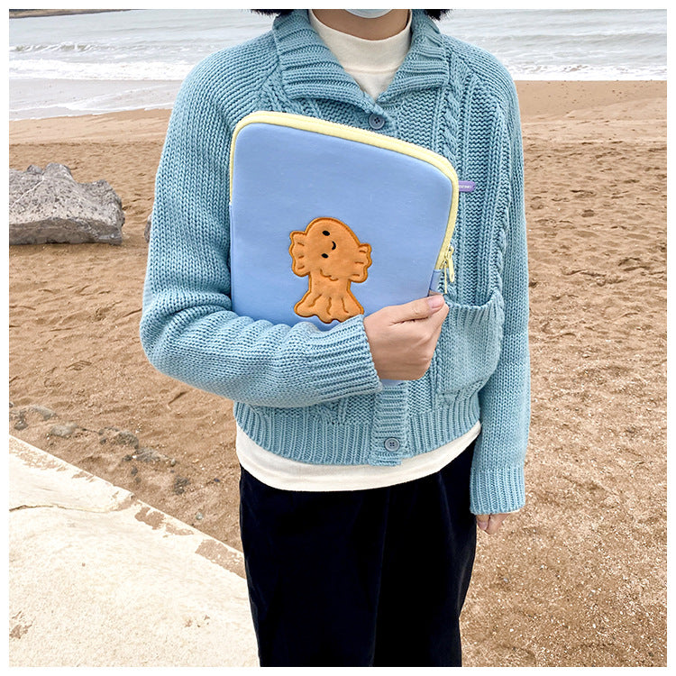 Korean Ins Wind Cartoon Cute Embroidery IPad Case