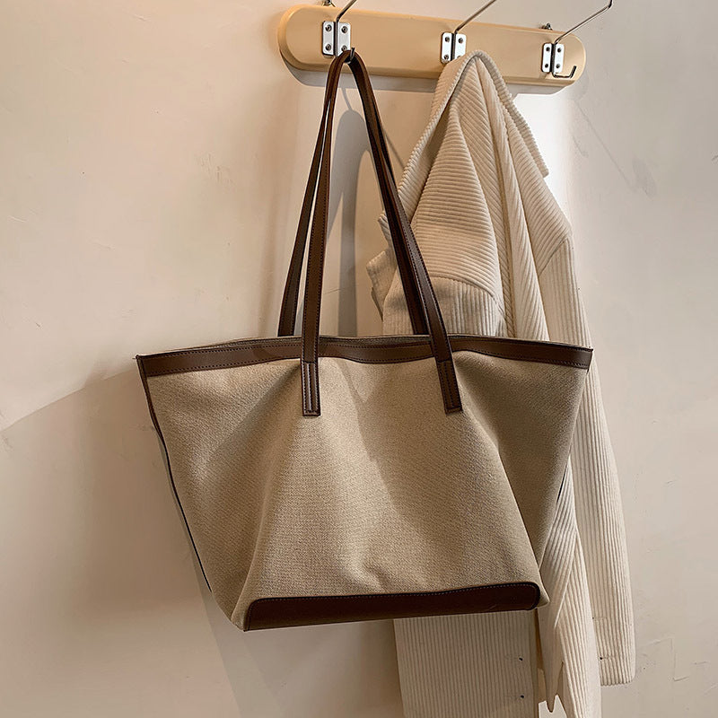 New Trendy Fashion One-shoulder Handbag Big Bag Tote Bag