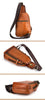 Men's Leather Head Leather One Shoulder Messenger Bag Leisure Chest Bag