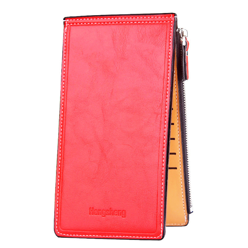 Card Holder Wholesale Oil Wax Leather Ladies Wallet