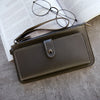 The new spring and summer 2021 women's long simple multifunctional hand clasp zipper zipper multi Card Wallet students