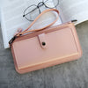 The new spring and summer 2021 women's long simple multifunctional hand clasp zipper zipper multi Card Wallet students