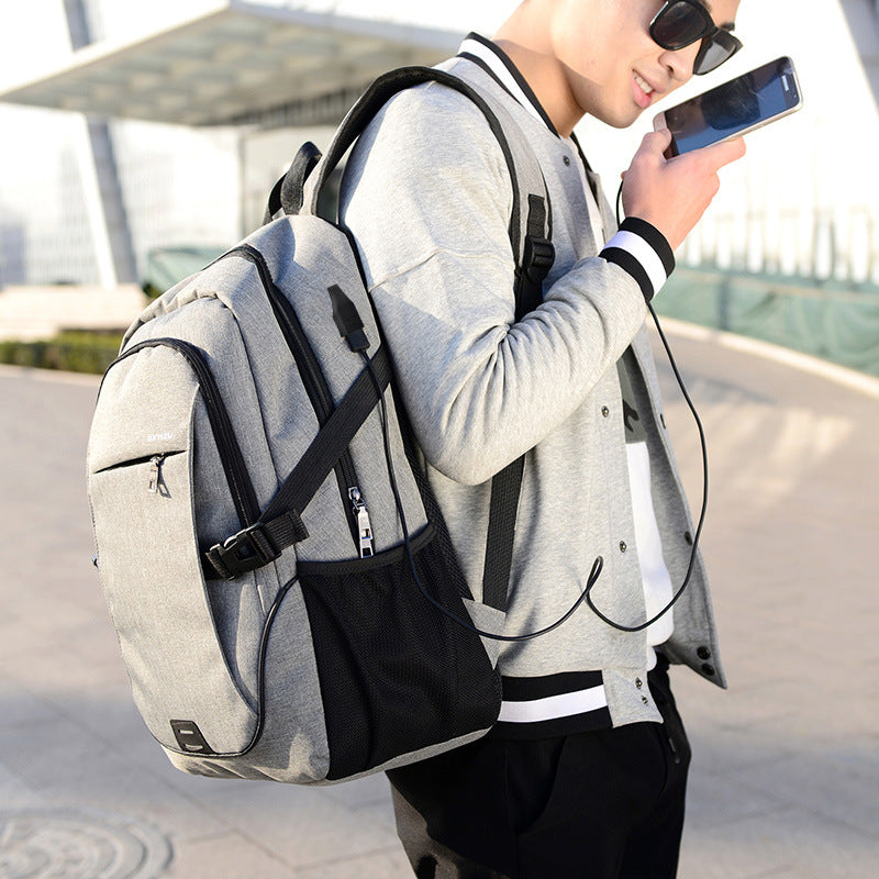 New fashion trend men's backpack, leisure business travel, computer backpack, junior high school schoolbag