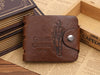 Tri-fold European and American hipster men's antique retro multi-card wallet