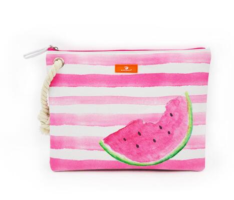 Women's Wet Bikini Clutch Bag Brand Designer Fashion Stripe Lady's Handbag Flamingo Hemp Rope Beach Bags Bolsa Feminina