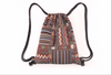 New color jacquard national wind drawstring bag shoulder bag flower cloth bundle pocket backpack