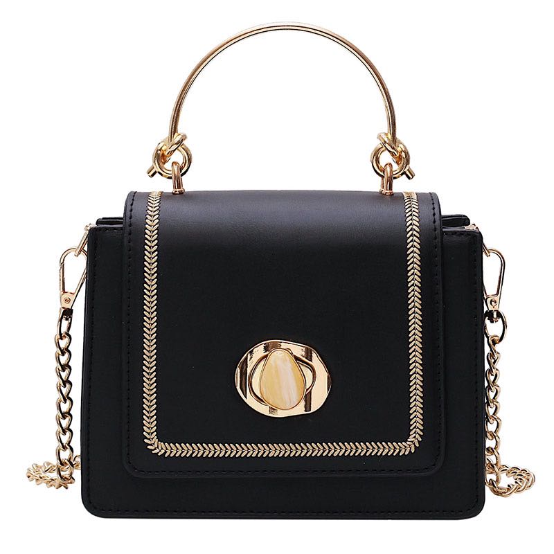 Chain texture shoulder messenger bag