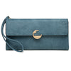 Frosted PU zipper women's wallet