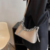 Niche Fashion Wide Shoulder Strap Messenger One Shoulder Underarm Chain Baguette Women's Bag