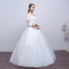 2021 new shoulders Slim Qi wedding bride married slim wedding dress