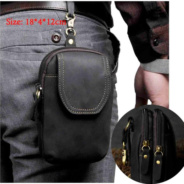 6 inch small belt bag with hook