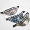 Men and women new snake print zipper belt bag