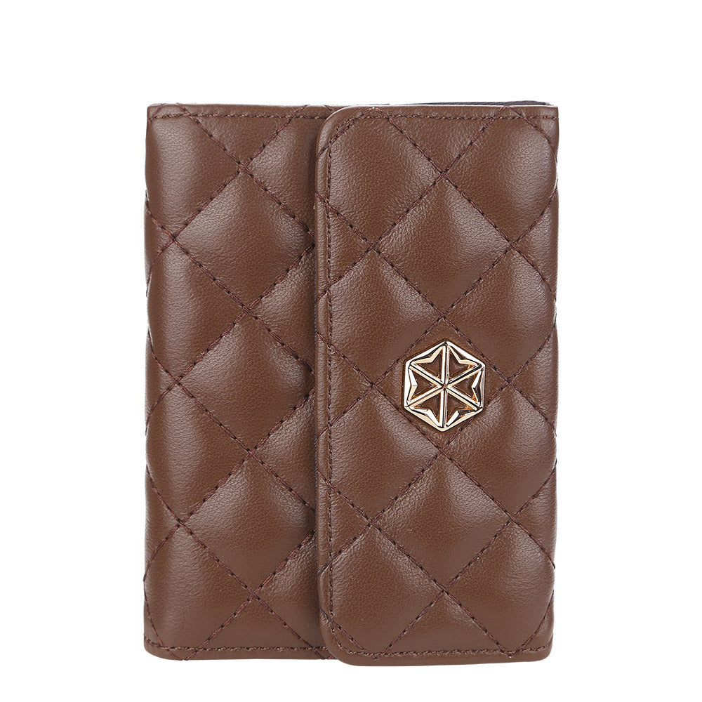 New Women's Card Bag Embossed Multi-card Compact Buckle Purse
