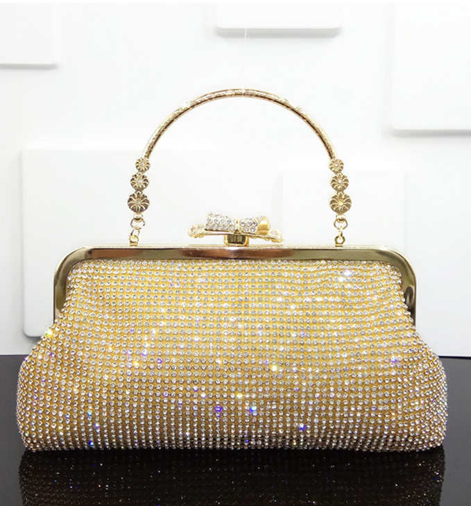 Diamond-studded Evening Bag Bridal Dress