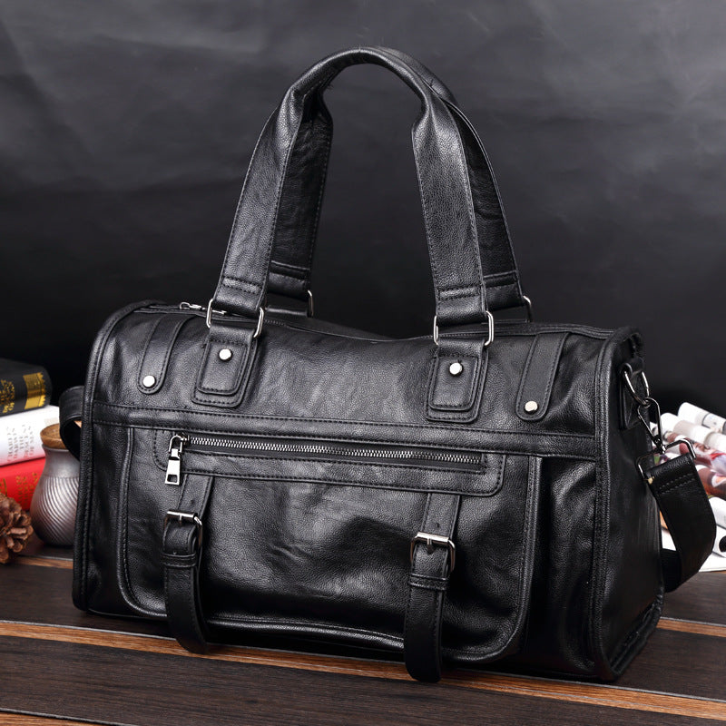 Business casual, men's travel bag, cross section, large capacity short distance business trip, single shoulder oblique cross bag traveling package tide package