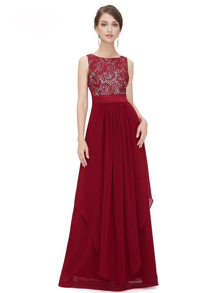 Elegant long dress cocktail dress lace dress