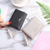 Three Fold Short Lady's Small Tassel Wallet Bag