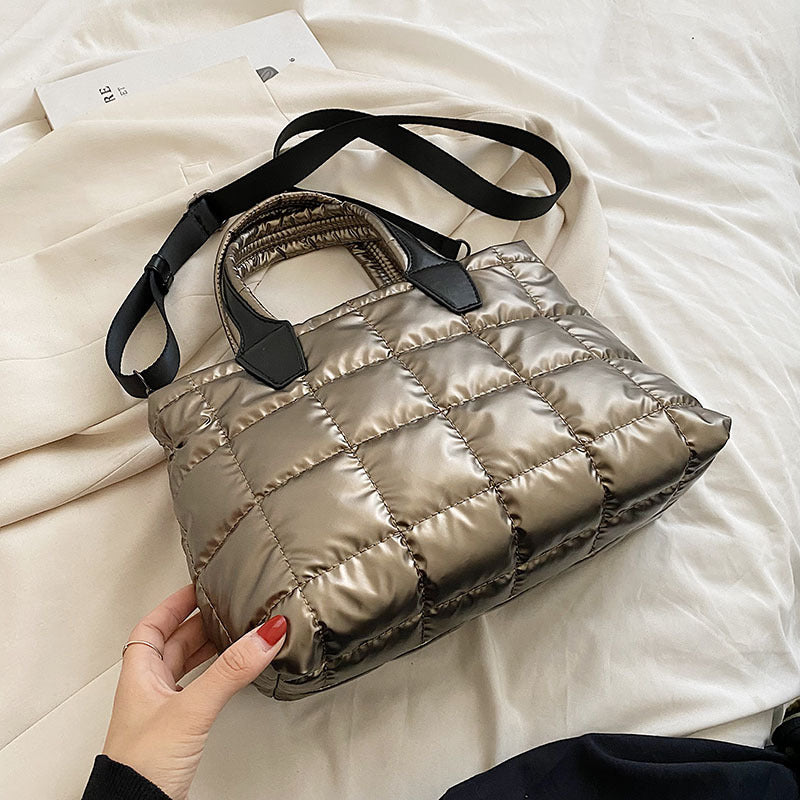 Fashion Car Stitching Plaid Shoulder Bag