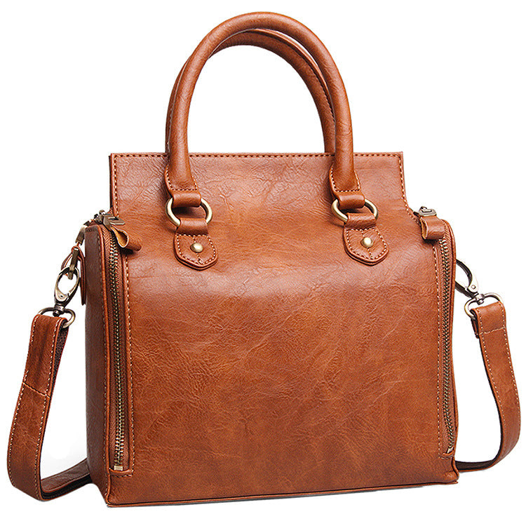 Leather Large Capacity Multi-Pocket Business Laptop Handbags