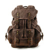 Canvas stitching leather mountaineering bag