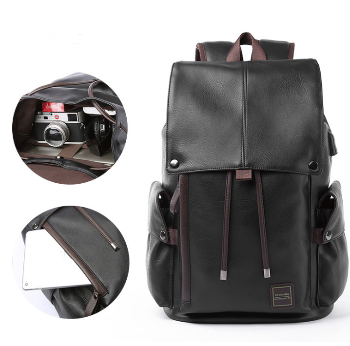 Korean version shoulder bag men PU fashion travel bag bag leisure man bag fashion trend computer backpack foreign trade