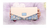 Korean version of the garden small floral rhombic hit color envelope buckle three fold wallet long ladies wallet