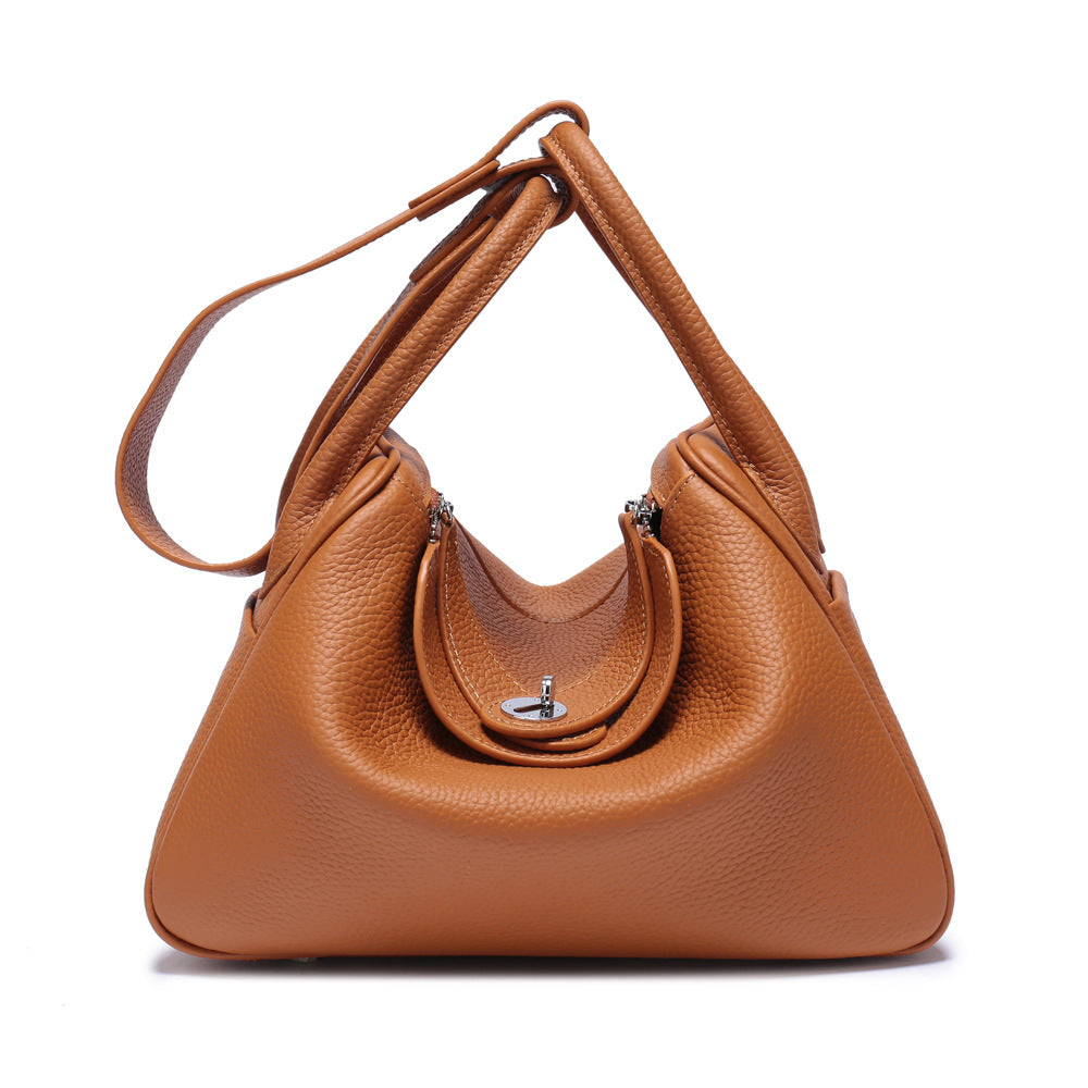 Cow leather lychee platinum bag doctor bag medicine bag