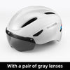 ROCKBROS Bicycle Helmet Men EPS Integrally-molded Breathable Cycling Helmet Men Women Goggles Lens Aero MTB Road Bike Helmet