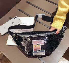 Fanny Pack Korean Children 2021 New Trend Sequins Mini Shoulder