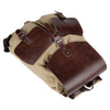 Canvas With Crazy Horse Leather Men's Backpack