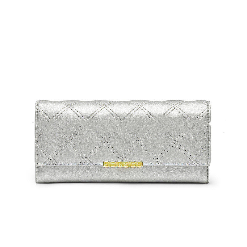 Fashion Rhombus Long Ladies Hand Wallet