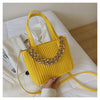 Pleated Handbag Chain Embellished One-Shoulder Span