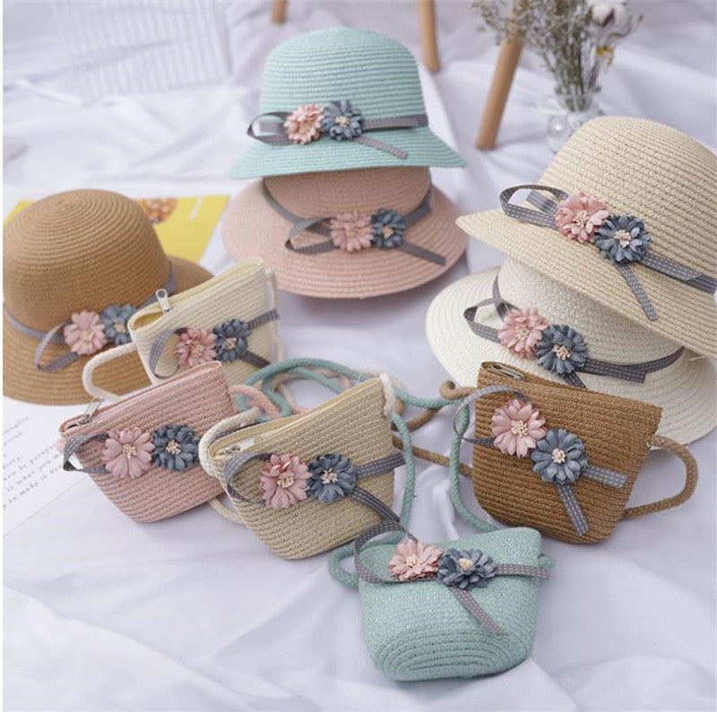 Children's Summer Hat And Sunshade Bag Set