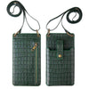 Multi-function Crossbody Bag For Mobile Phone Crocodile Pattern Wallet Card Holder