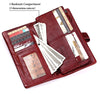 KAVIS Genuine Leather Women Wallet Female Long Clutch Lady Walet Portomonee Rfid Luxury Brand Money Bag Magic Zipper Coin Purse