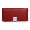 Single Zip Pebbled Classic Wrist Wallet In Leather