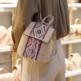 Women's Woven Diamond Shoulder Bag