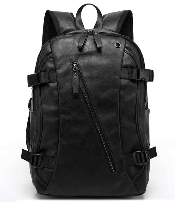 New Korean Style Men's backpack, fashion style leather middle school bag, male bag factory direct sales