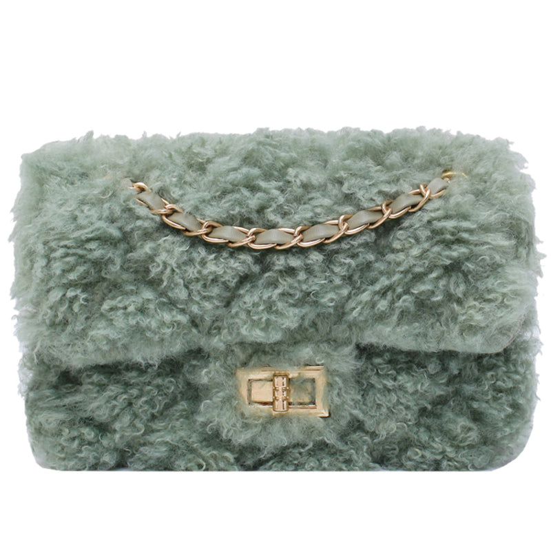 Plush bag for autumn and winter